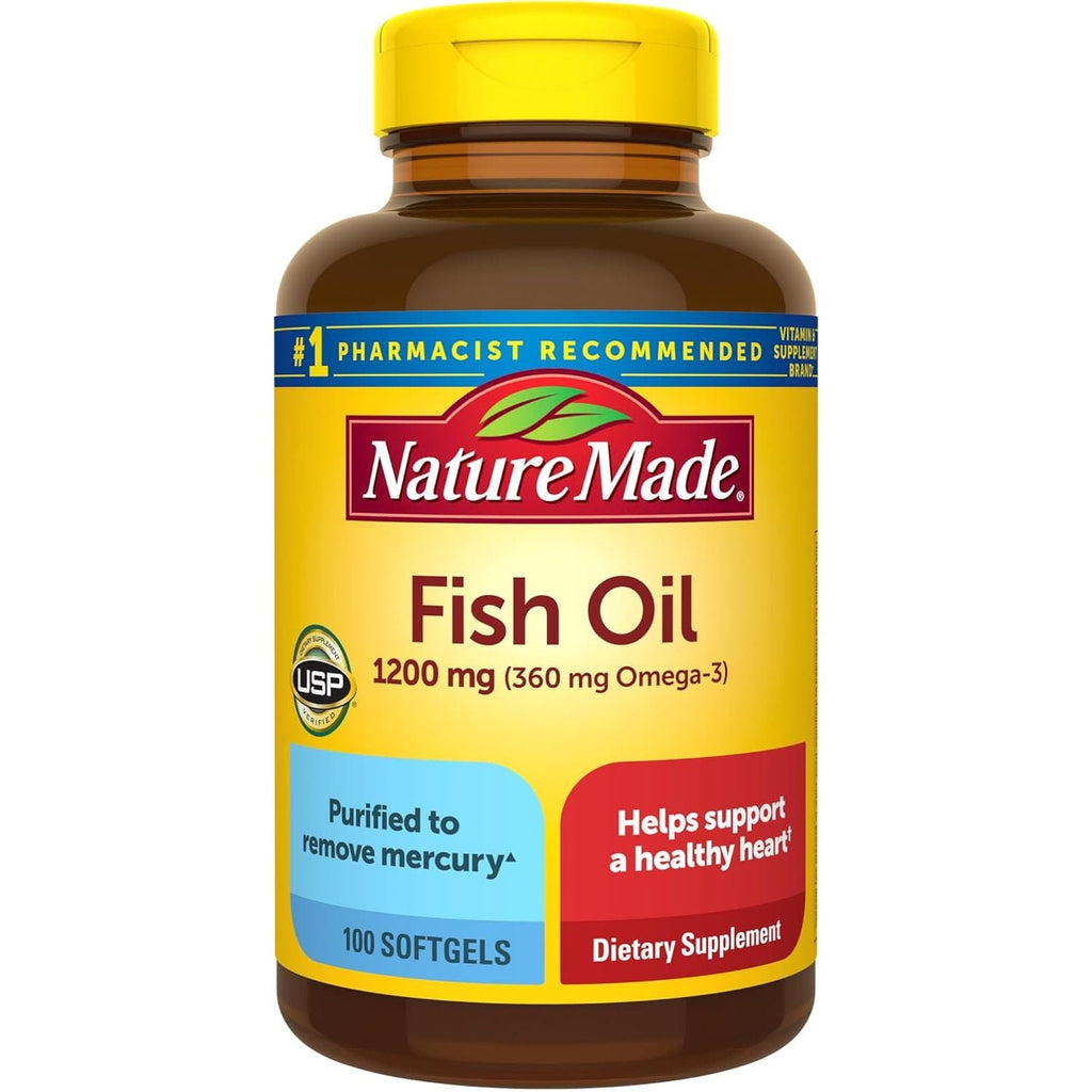 Buy now Nature Made Fish Oil Omega 3 Supplements, 1200mg Softgels, Omega 3 Fish Oil for Healthy Heart Support, 100 Softgels, 50 Day Supply 100 Count (Pack of 1) Unflavored at indiglob india