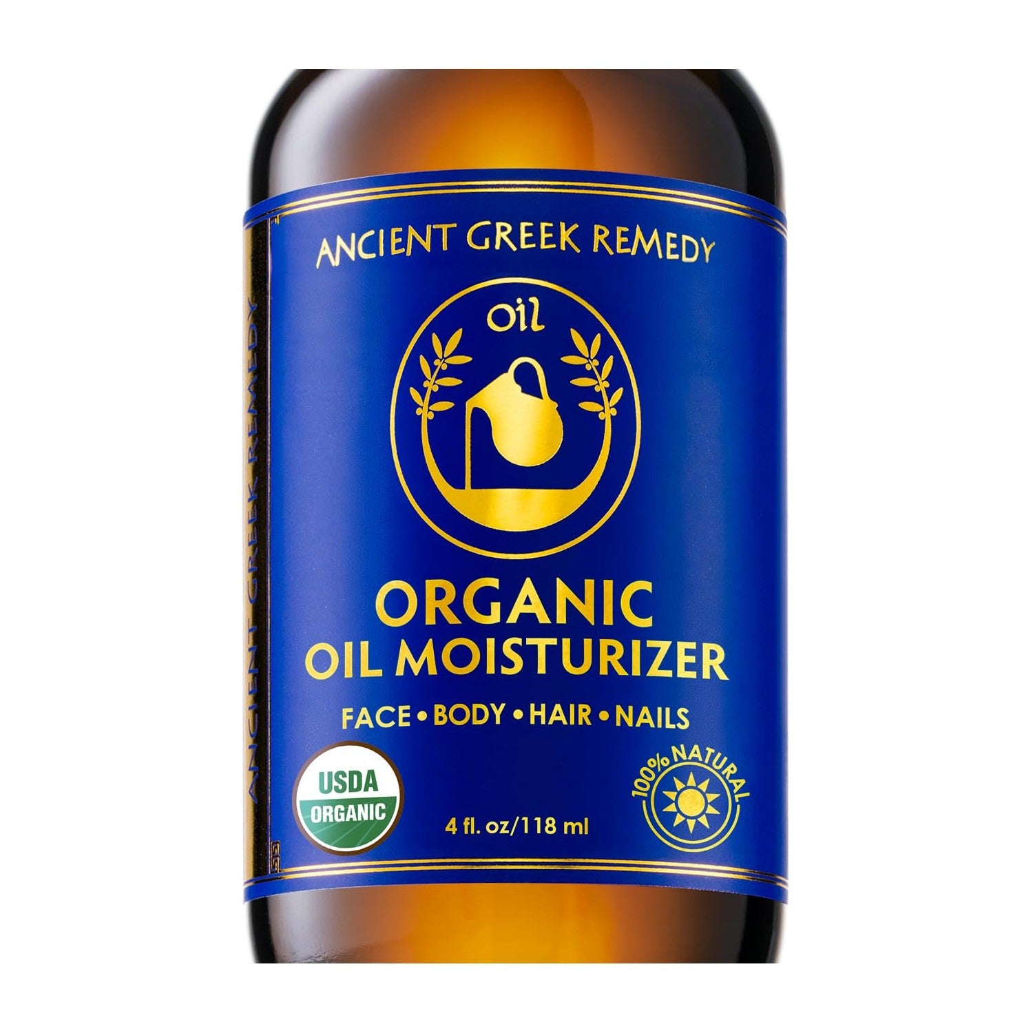 Organic Body & Face Oil for Dry Skin, Natural After Shower Moisturizer 8oz | Hydrating Cold Pressed Blend of Almond, Olive, Jojoba, Rosehip, Vitamin E & Lavender Oils, Scented Facial & Body Oil