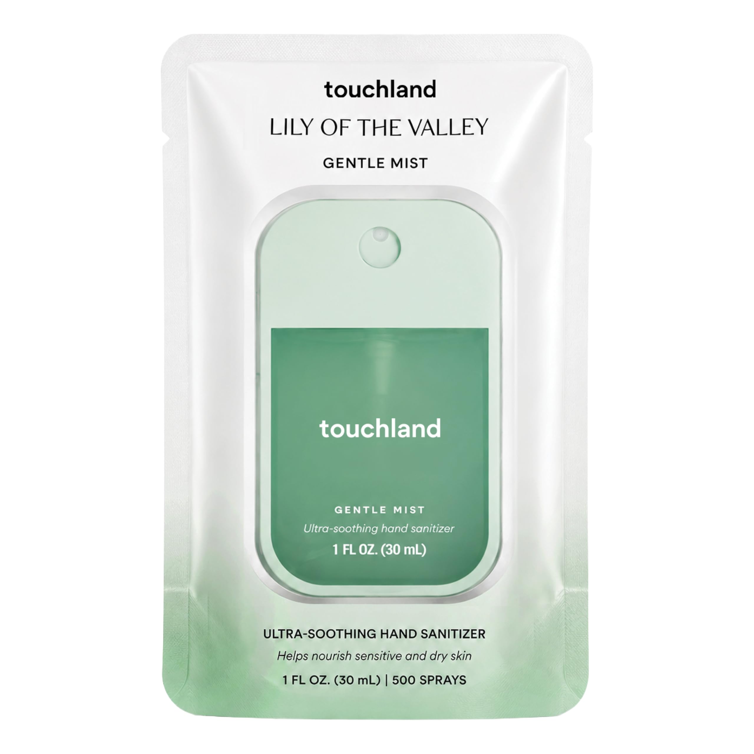 Touchland Glow Revitalizing Hydrating Hand Sanitizer Spray Travel Size | TSA ready Power Mist with skincare benefits. Soft and delicate classic floral scent for visibly restored youthful glow