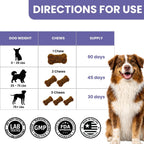 Skin & Coat Supplement for Dogs - Omega 3 6 9 Fish Oil & Vitamin E Soft Chews - Dog Itch Relief, Anti-Shedding & Shiny Coat Support for All Breeds, 90 Count