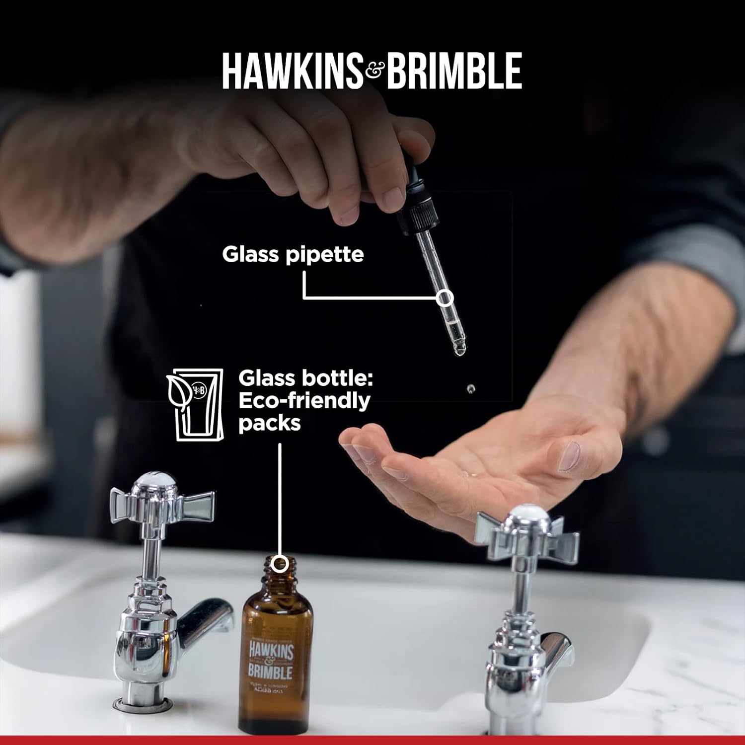 Buy now Hawkins & Brimble Beard Oil For Men Growth - Sandalwood Scent with Argan & Castor Oils, Shea Butter | Softens & Moisturizes, Promotes Healthy Beard Growth, 50ml at indiglob india