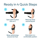 Caretras 2-Pack Bunion Corrector for Women & Men, Orthopedic Bunion Splint for Hallux Valgus Pain Relief, Big Toe Separator, Adjustable Day/Night Support, Comfortable Hammer Toe Straightener