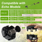 Speed Feed 400 Trimmer Head Cap and Spring Kit for Echo, Trimmer Replacement Spool Cap Covers Compatible with Echo SRM-225, SRM-230, PAS-225 Trimmer Heads, Echo Weed Eater Parts X472000070, 2 Pack