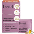 Perelel 2nd Trimester Prenatal Vitamins for Women, Choline, Folate, & Iron | Nutritional Support for Mid Pregnancy, Folate, Omega 3, & Vitamin D, Soy & Gluten Free, Non-GMO, 30 Daily Pill Packs
