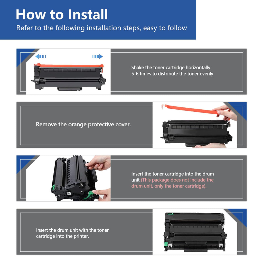 TN730 TN-730 Black Toner Cartridges 2 Pack Compatible TN730 Toner