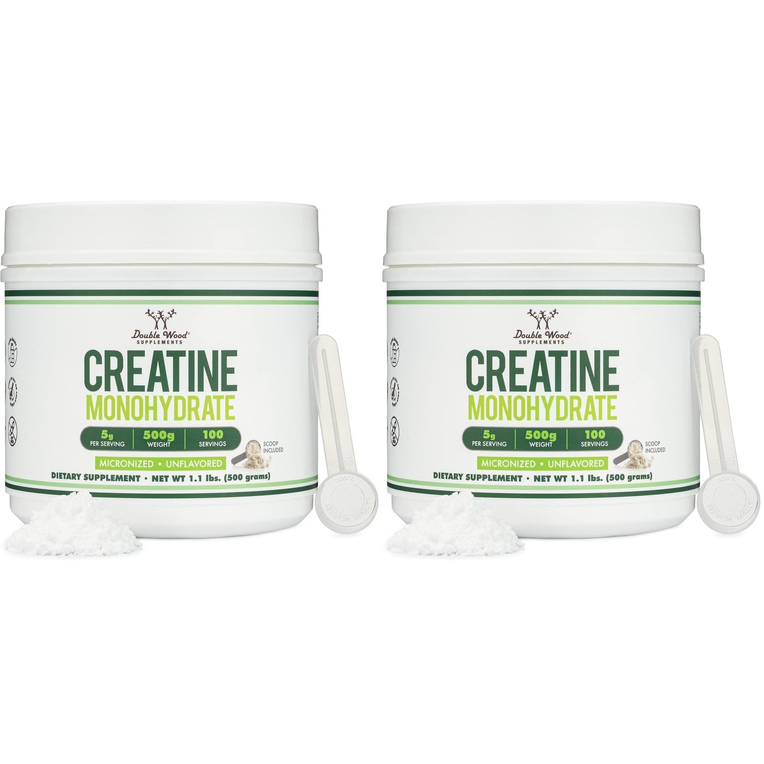 Micronized Creatine Monohydrate 5g, Unflavored, No Fillers, 100 Servings | Strength + Recovery Supplement, Micronized, Dissolves Clean, Vegan, Keto + Gluten-Free, No Blends, Scoop Included