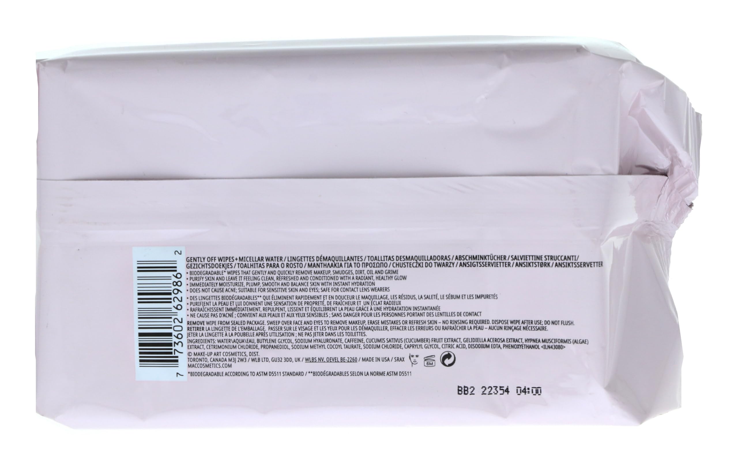 Buy now MAC Gently Off Wipes + Micellar Water at indiglob india