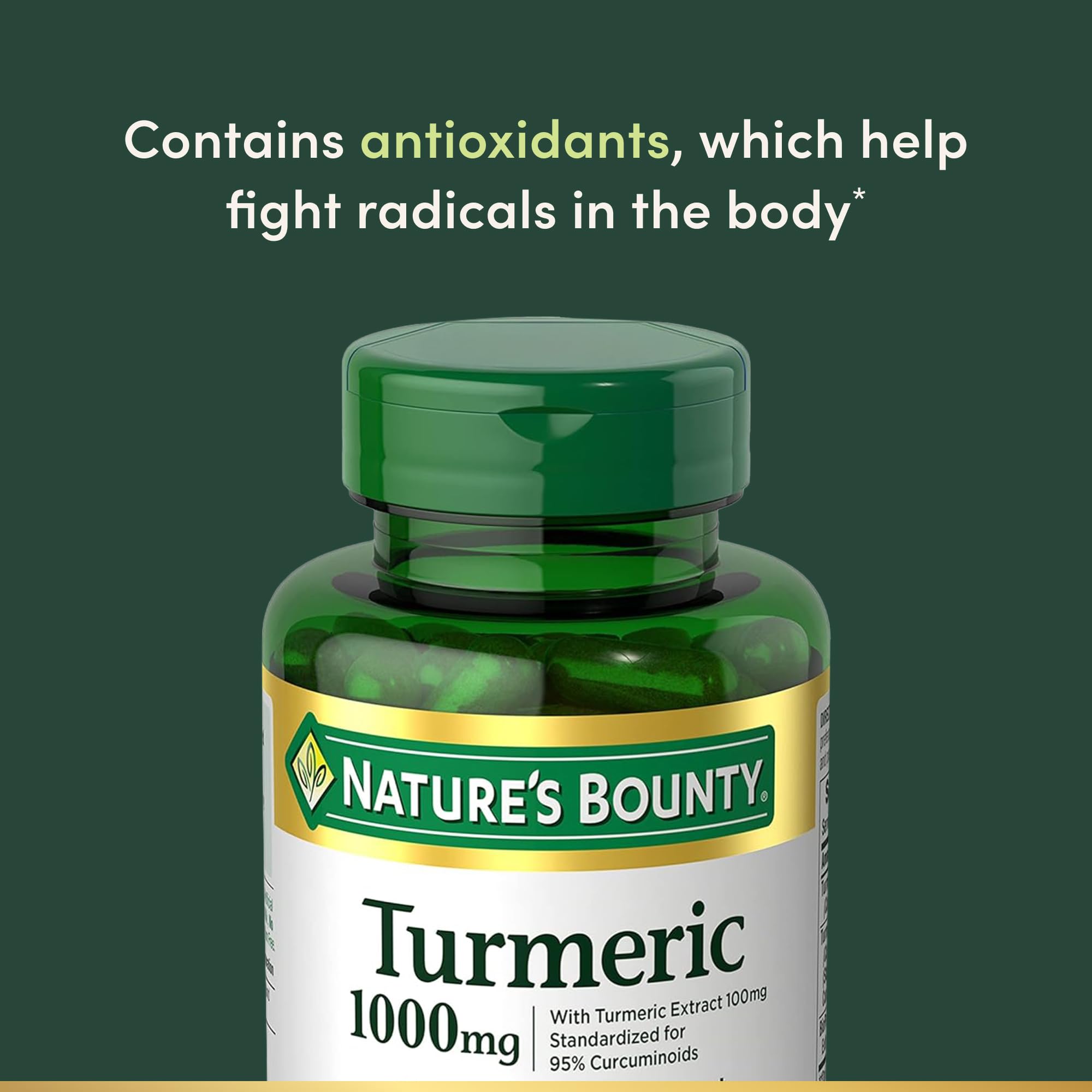 Nature's Bounty Turmeric with Black Pepper Extract, 60 Capsules