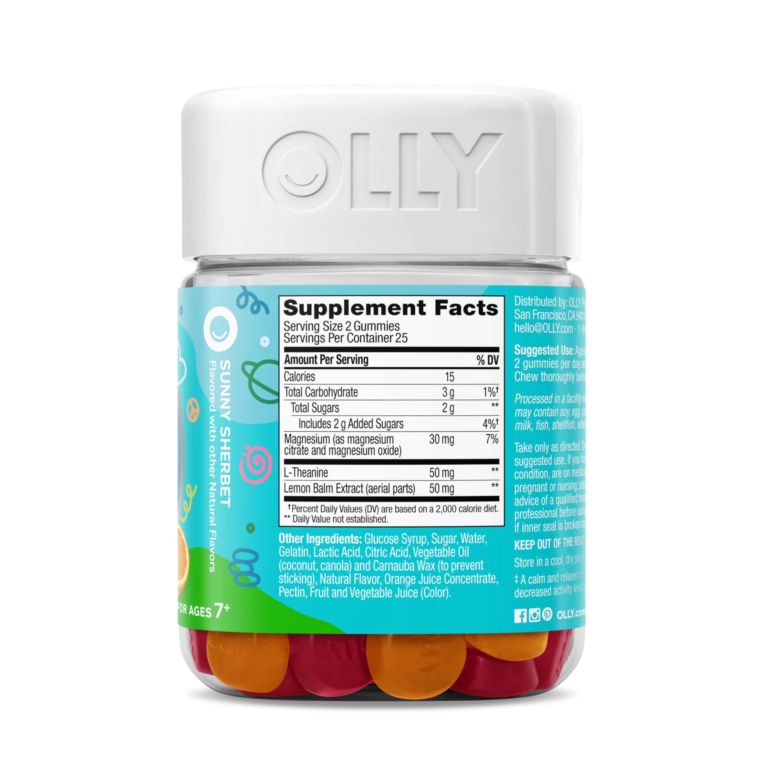 OLLY Kids Chillax, for a Calm and Relaxed Mood,* Magnesium - 50 Count