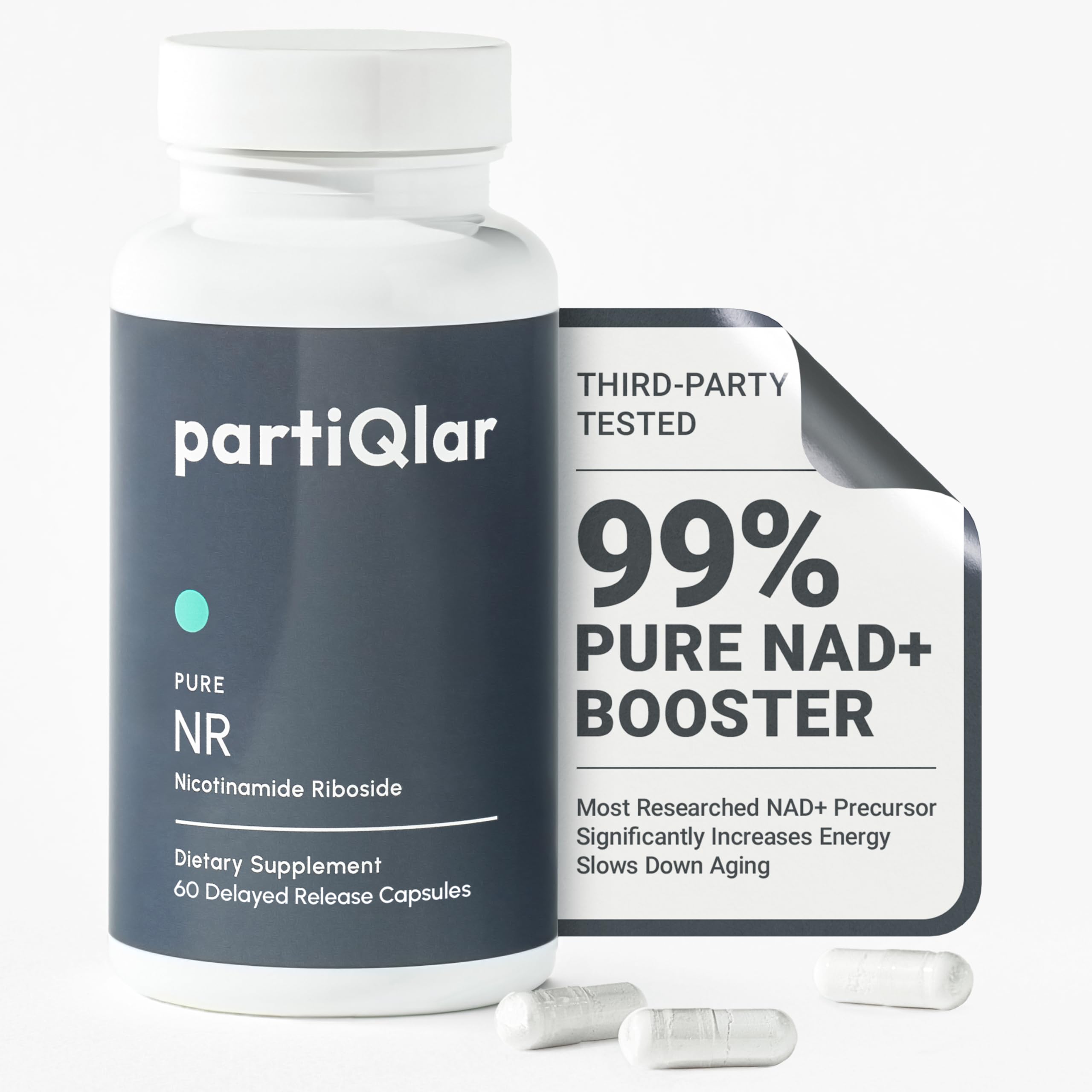 partiQlar NR Supplement Nicotinamide Riboside NAD+ Booster - 60 Capsules