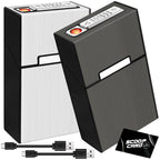 roygra Cigarette Case (2 Pack), Rechargeable Lighter and USB Charging Cable