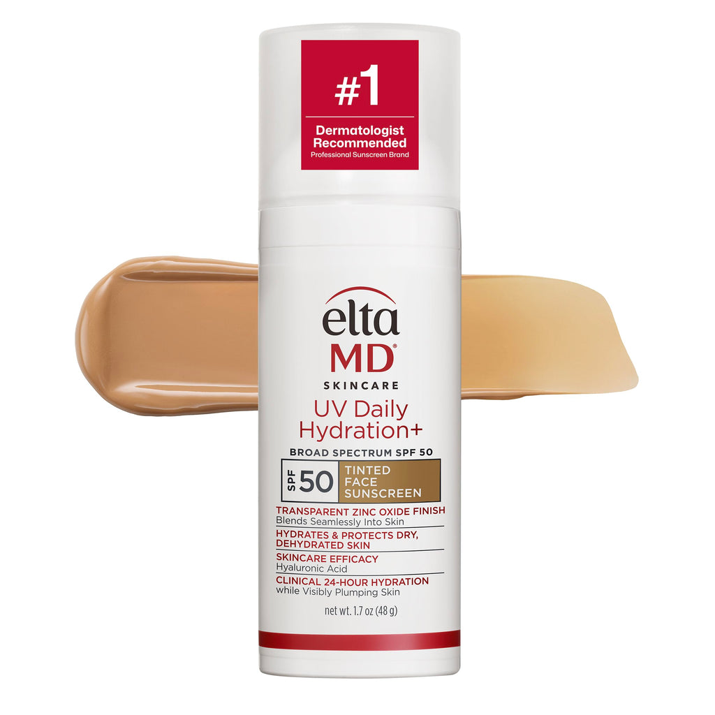 EltaMD UV Daily Face Sunscreen Moisturizer, Zinc Oxide, SPF 40 and SPF 50 | Hydrates and Protects Dry Dehydrated Skin, Lightweight, No White Cast, Dermatologist Recommended, Available in Three Tints