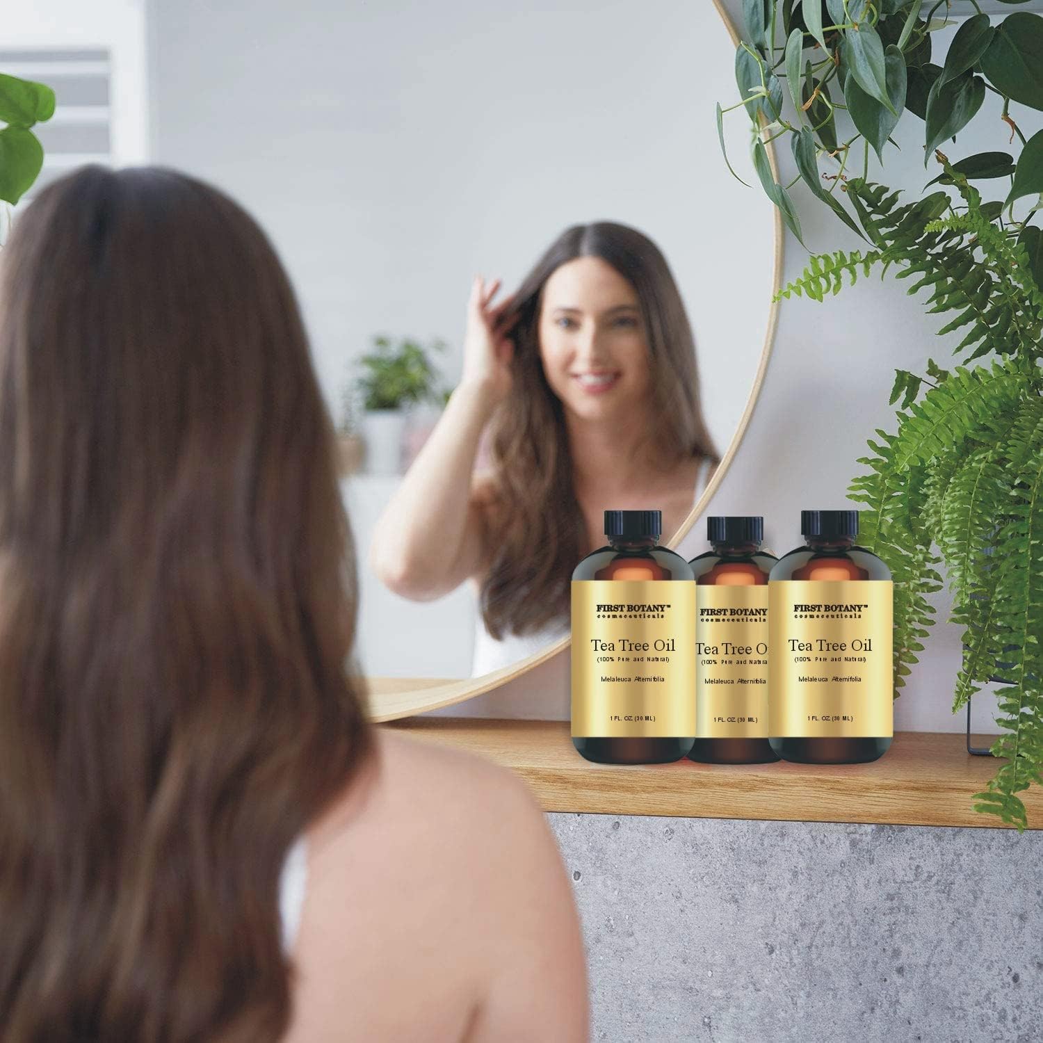 Buy now First Botany, 100% Pure Australian Tea Tree Essential Oil with high conc. of Terpinen - A Known Solution to Help in Fighting Acne, Toenail Issues, Dandruff. (1 fl oz) at indiglob india