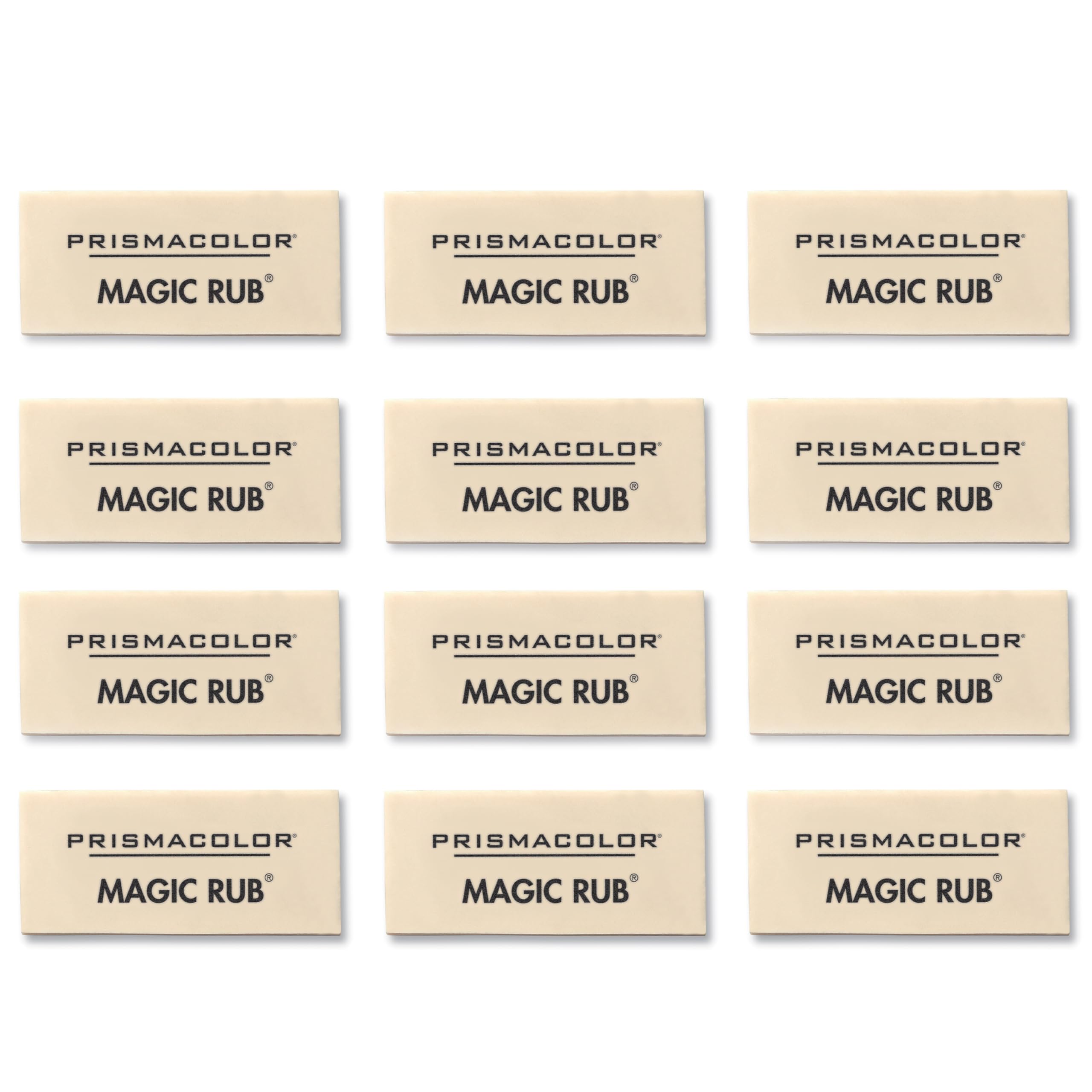 Buy now Prismacolor?? Magic Rub?? Vinyl Erasers, White, Pack Of 12 at indiglob india