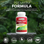 Buy now Best Naturals Grape Seed Extract 400 mg Veggie Capsule, 120 Count at indiglob india
