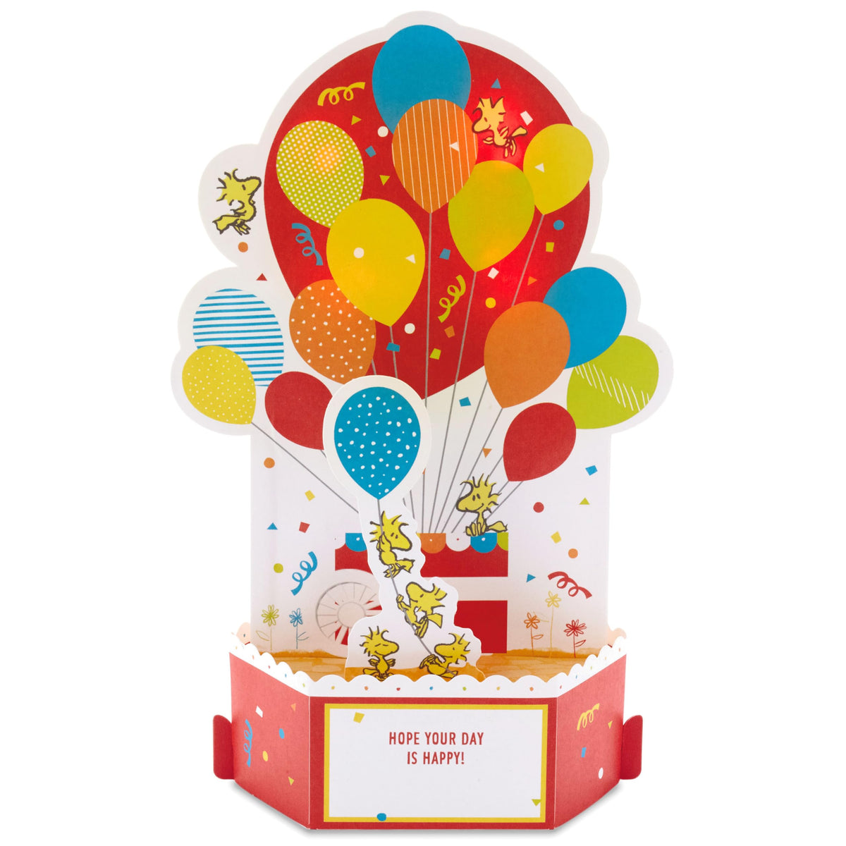 Hallmark Peanuts Pop Up Birthday Card with Music (Snoopy Birthday Balloons)