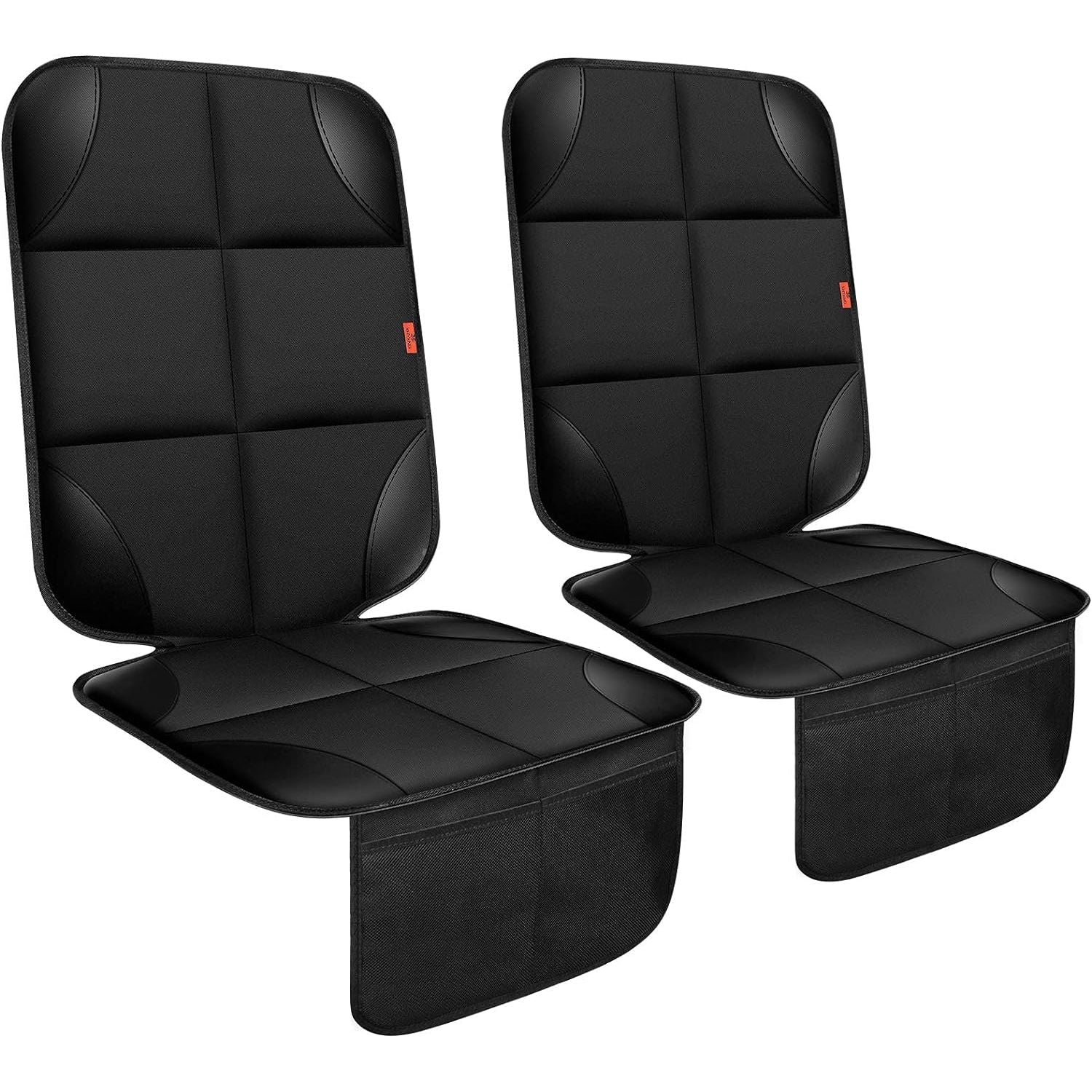 Buy now Car Seat Protector 1 Pack Car Seat Cushion Mat Thickest Padding,Waterproof 600D Fabric Car Seat Covers for Non-Slip Backing Mesh Pockets for Baby and Pet (Black, 1 Pack) 2 Pack Black at indiglob india