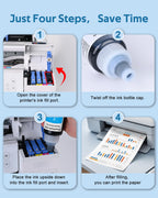 Compatible Ink Bottle Replacement for Epson 522 Ink Refill Bottles