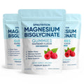 Spnutrition Magnesium Bisglycinate Gummies – 400mg Magnesium Bisglycinate Chelate, with Sea Salt & Raspberry Fruit Powder – Vegan, 60 Gummies