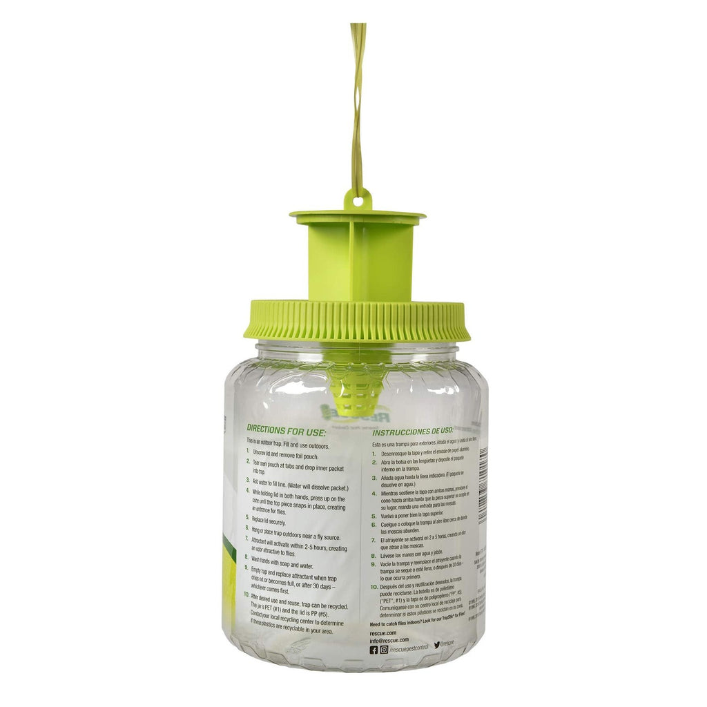 RESCUE! Outdoor Fly Trap - Reusable - 3 Traps