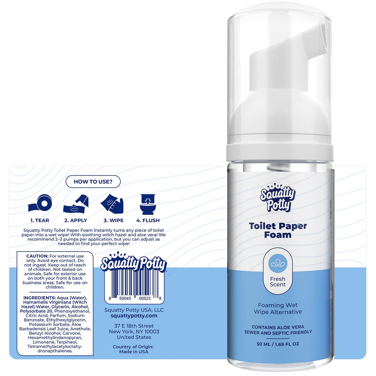 Squatty Potty Toilet Paper Tissue Paper Foam - 2 Pack, 50 ml, 1.69 Fl Oz