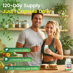 Ashenutri Probiotic Prebiotic Postbiotic for Women & Men, 30 Billion CFU 24 Strains w/Digestive Enzymes, Prebiotic Fiber & Slippery Elm – Complete Daily Immune & Gut Support, 120-Day Supply