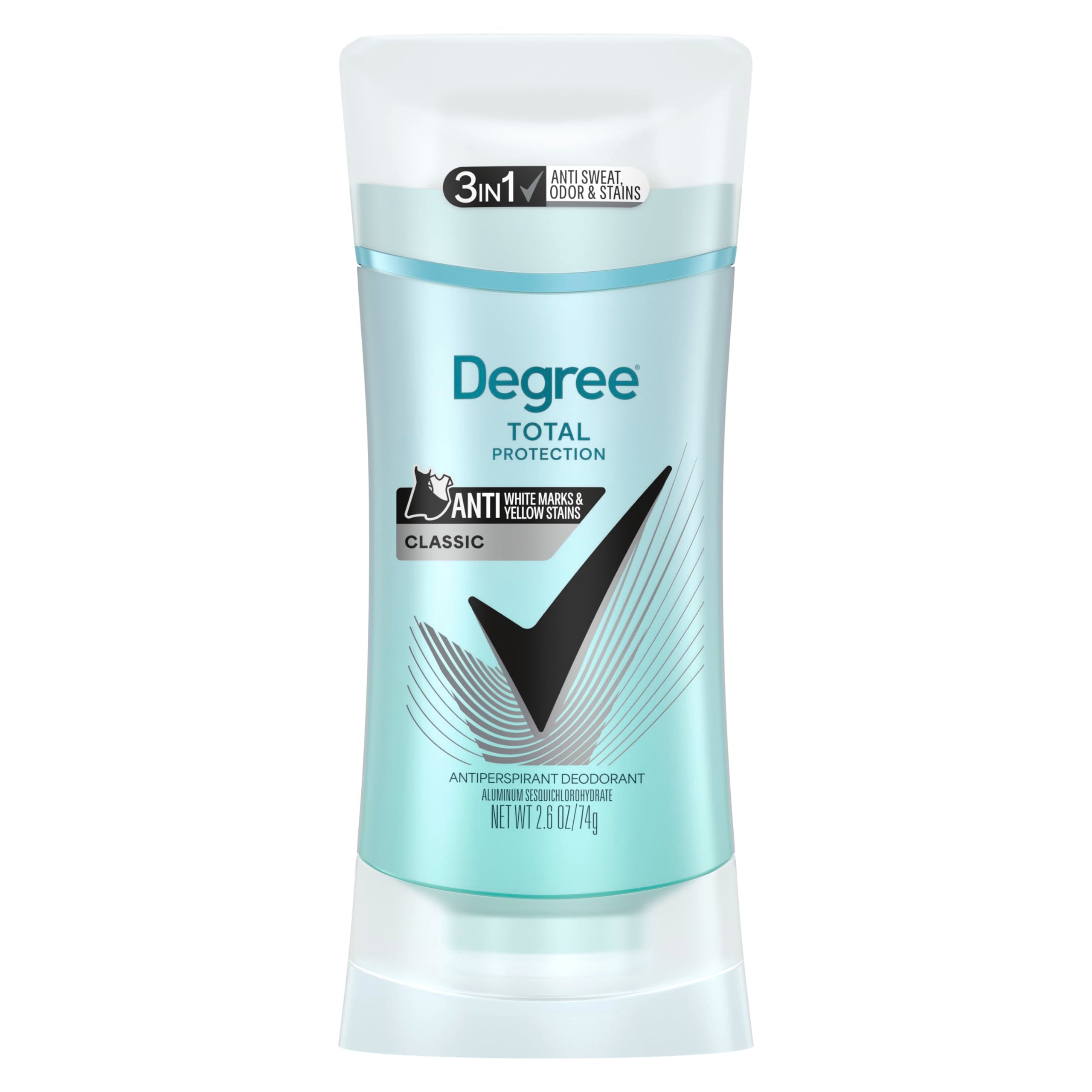 Degree UltraClear Antiperspirant Deodorant Black+White Anti White Marks and Yellow Stains Deodorant for Women 2.6 oz