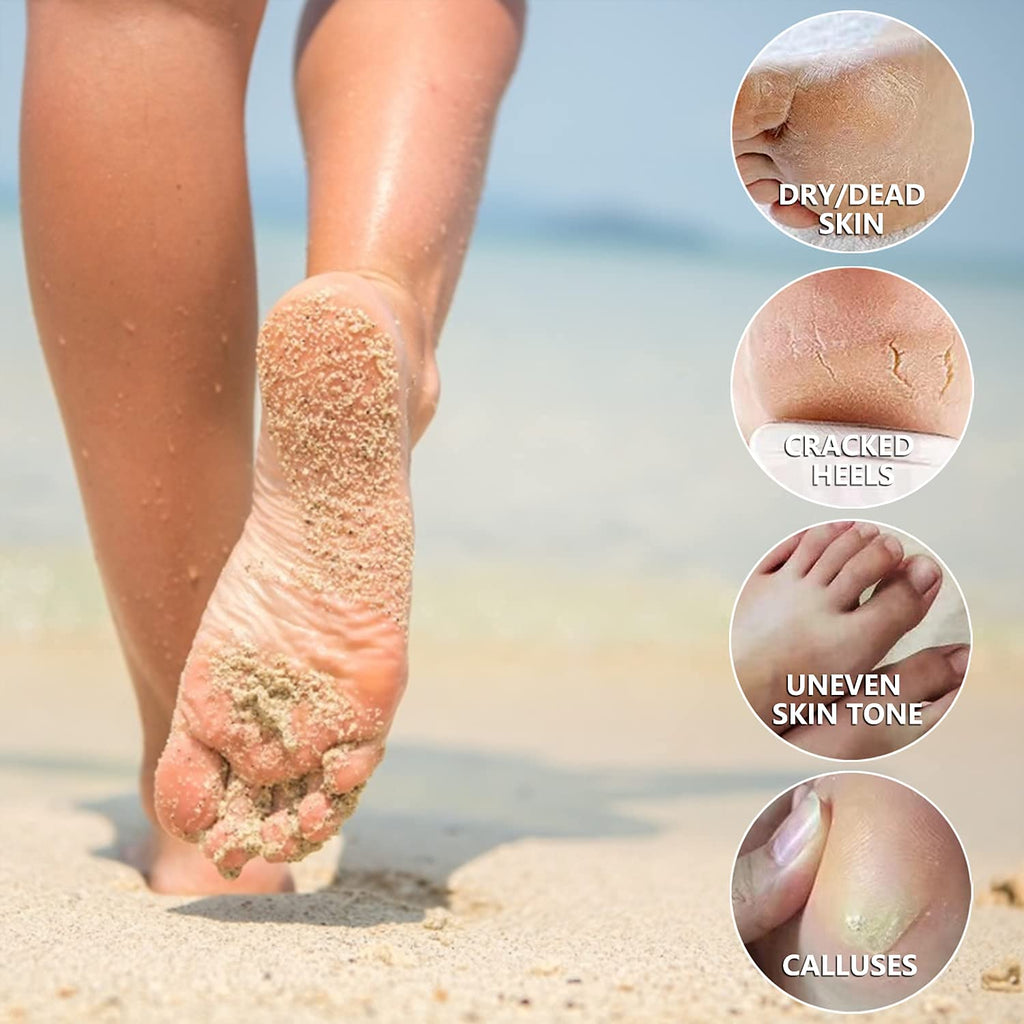 5 Pack Foot Peeling Mask,Exfoliator Peel Off Calluses Dead Skin Callus Remover,Foot Mask for Dry Cracked Feet,Foot Peel Masks for Men and Women,Feet Peeling Mask,Spa Gifts for Women,Self Care Gifts