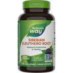Buy now Nature's Way Premium Herbal Siberian Eleuthero Root Supplement, Supports Endurance & Vitality*, Adaptogen*, 1,275mg per 3-Capsule Serving, Non-GMO Project Verified, 180 Capsules (Packaging May Vary) at indiglob india