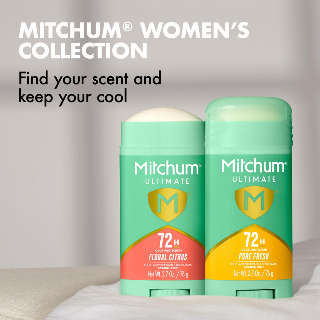 Mitchum Women 72H Protection Antiperspirant Deodorant, Pure Fresh, 2 pk | Antiperspirant deodorant for women with up to 72hr odor protection. Invisible solid. Pure Fresh scent.