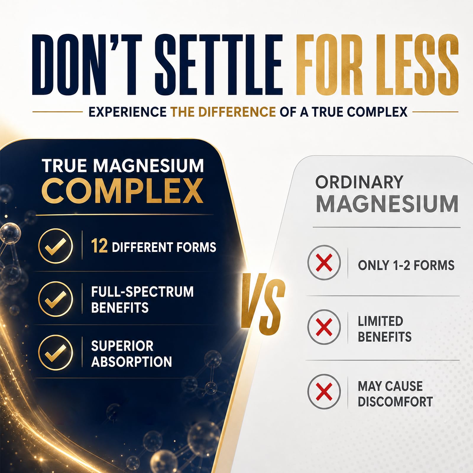 Magnesium Complex 700mg | 12-in-1 High Absorption Supplement | Glycinate, Citrate, Malate, Taurate & More | Sleep Support, Muscle Cramp Relief, Stress, Heart & Nerve Health | 120 Vegan Capsules