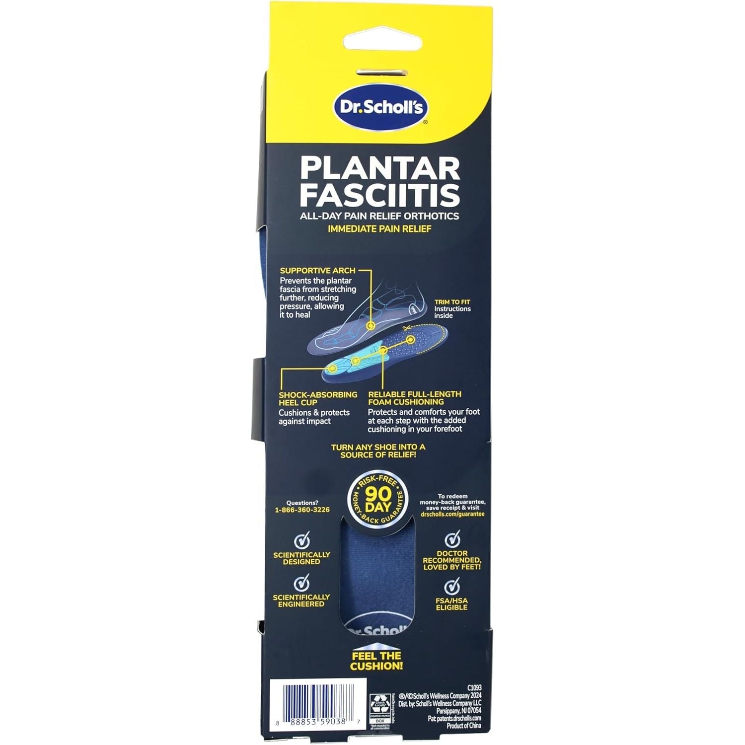 Buy now Dr. Scholls Plantar Fasciitis Orthotics Womens (Size 6-10) (Pack of 2) at indiglob india