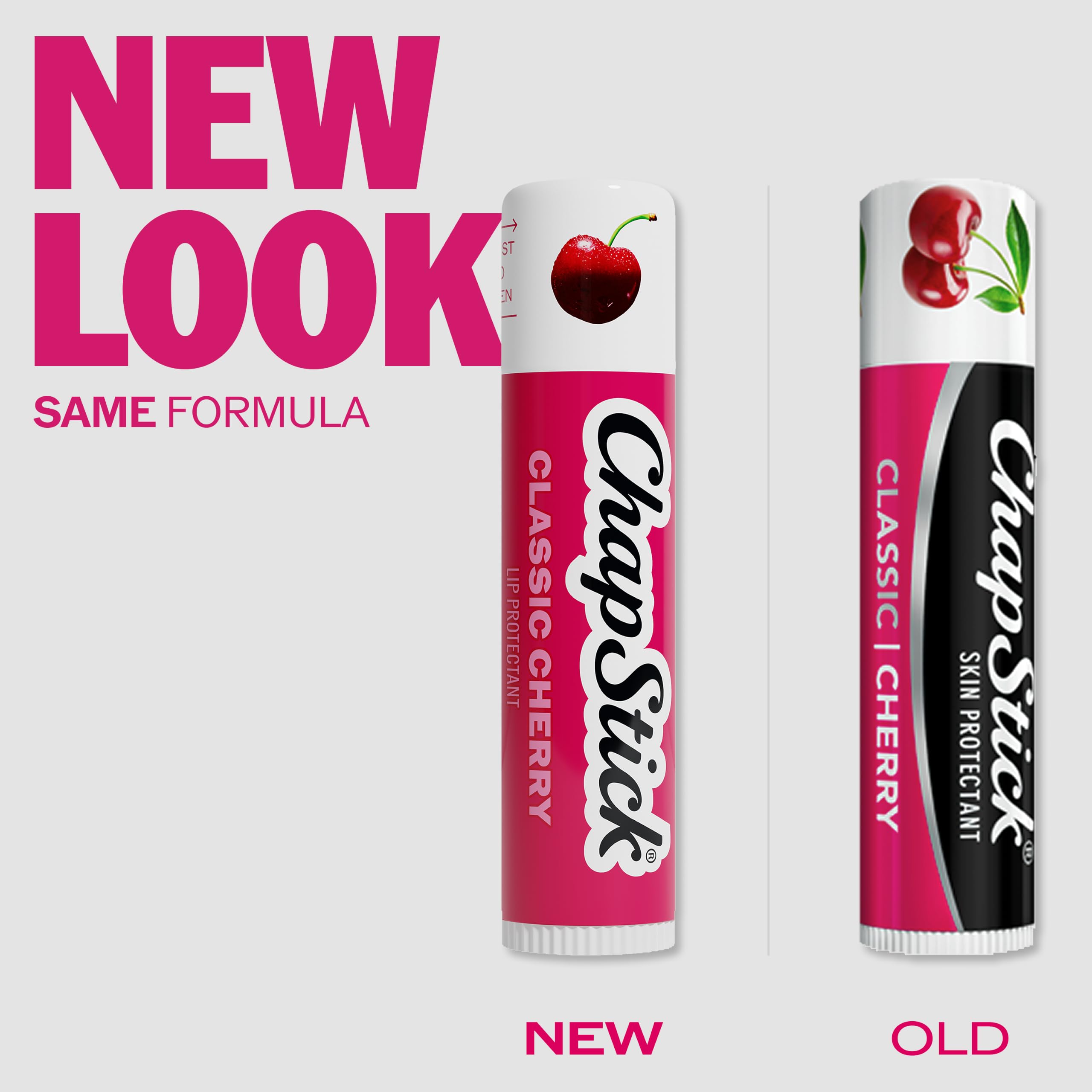 ChapStick Classic Cherry, Lip Protectant, 4-Count Pack, 0.45 oz Each