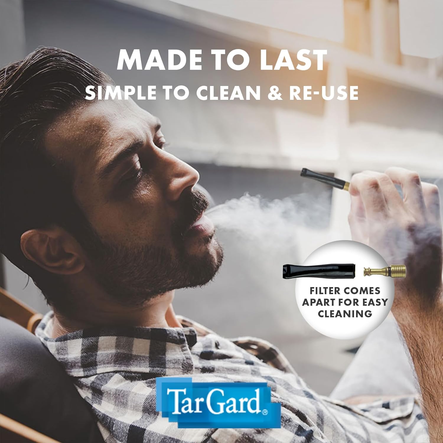 Buy now TarGard Reusable Cigarette Filter Holder, Portable Filter System, Easy to Clean, Trusted Over 50 Years (1 Black Mouthpiece, 1 Clear Mouthpiece, Metal Filter) at indiglob india