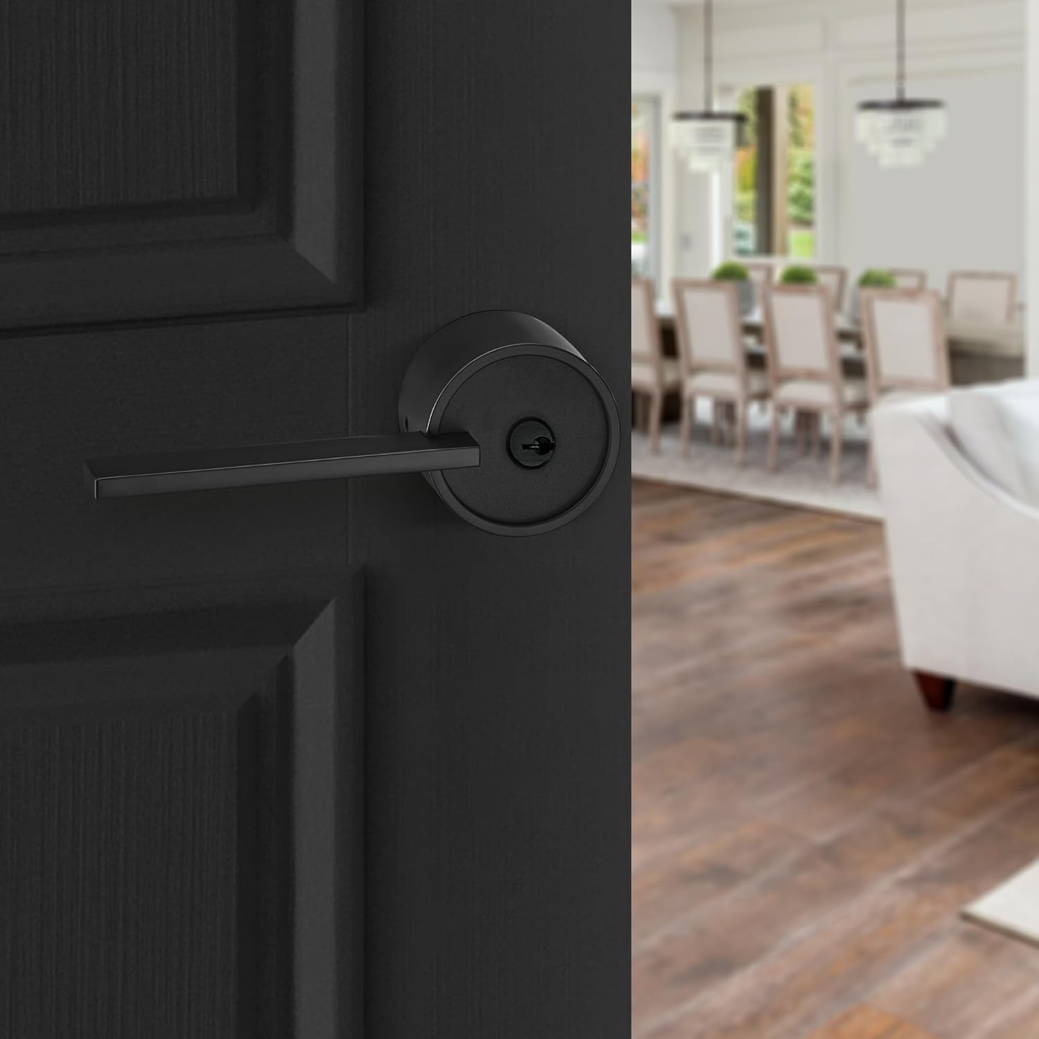 Buy now Berlin Modisch Zero Gravity Urban Series Dummy Lever Door Handle Pack of 2 Non-Turning Single Side Pull Only Lever Set [for Closet or French Doors] Heavy Duty – Iron Black Finish at indiglob india