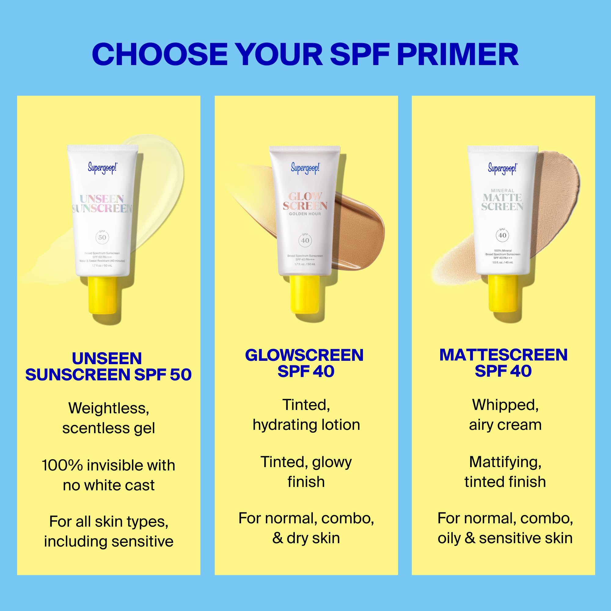 Supergoop! Unseen Sunscreen - SPF 50 - Clear & Invisible Face Sunscreen + Broad Spectrum + Makeup-Gripping Primer - Weightless, Scentless, Oil Free