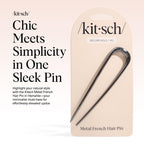 Buy now Kitsch French Hair Pins for Women â€“ Elegant & Durable Metal Hair Fork for Updos, Chignon, Bun & Twist Hairstyles, Secure Hold All Day, Comfortable Fit | Ideal Gifts for Women- Gold, 1pc at indiglob india