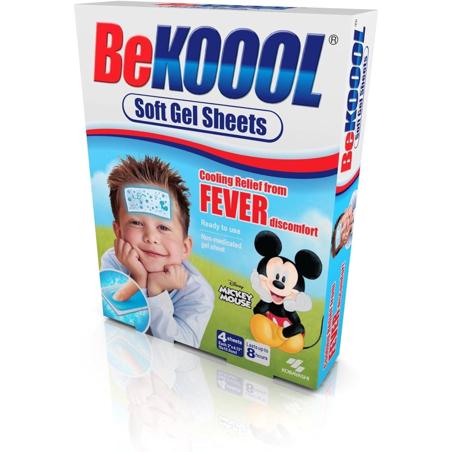 Buy now BEKOOOL Soft Gel Sheets for Kids for Cooling Relief from Fever discomfort | 4 Count at indiglob india