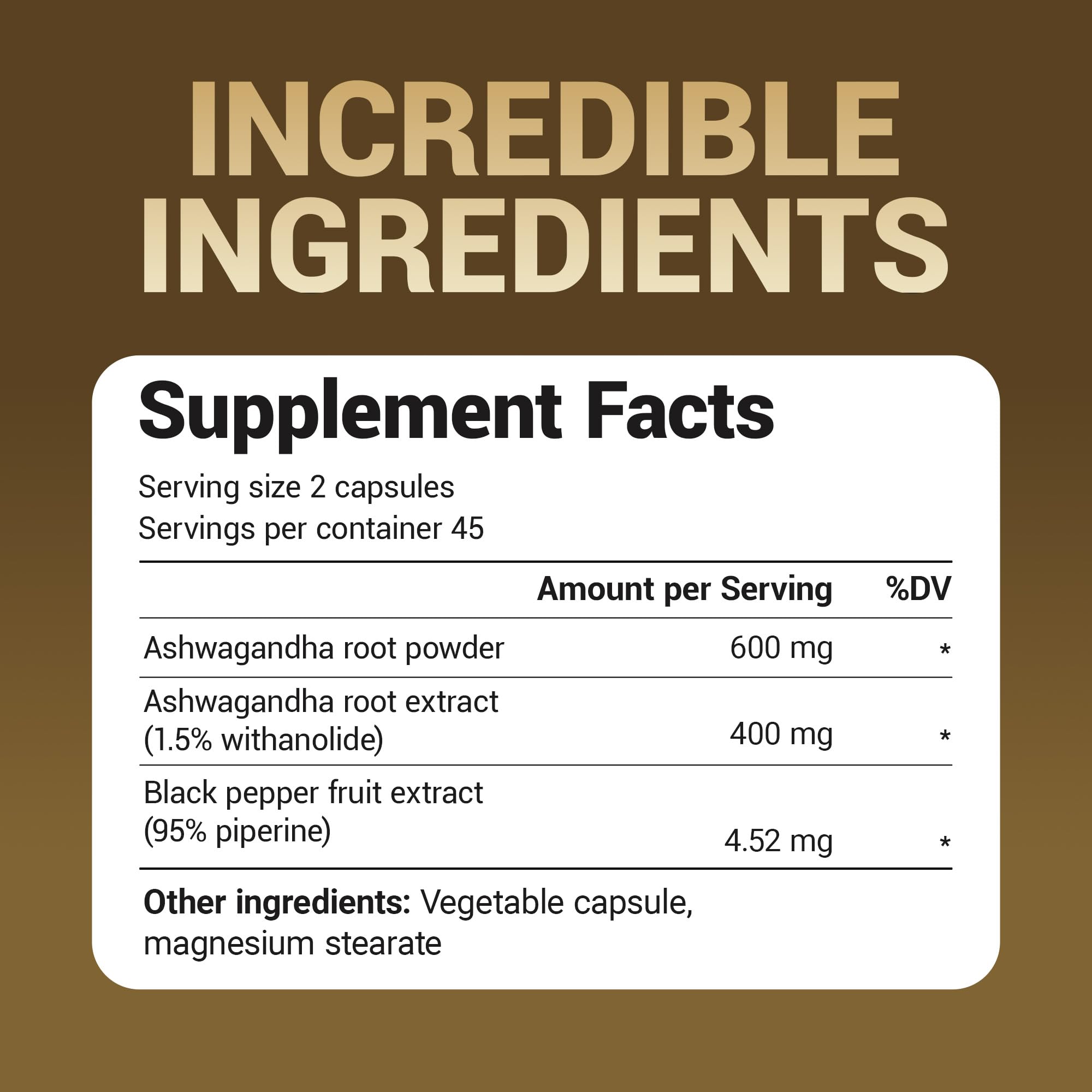 Dr. Berg Ashwagandha Capsules 1000mg - Includes Ashwagandha Root with Black Pepper from Bioperine - Ashwagandha Supplements 90 Capsules