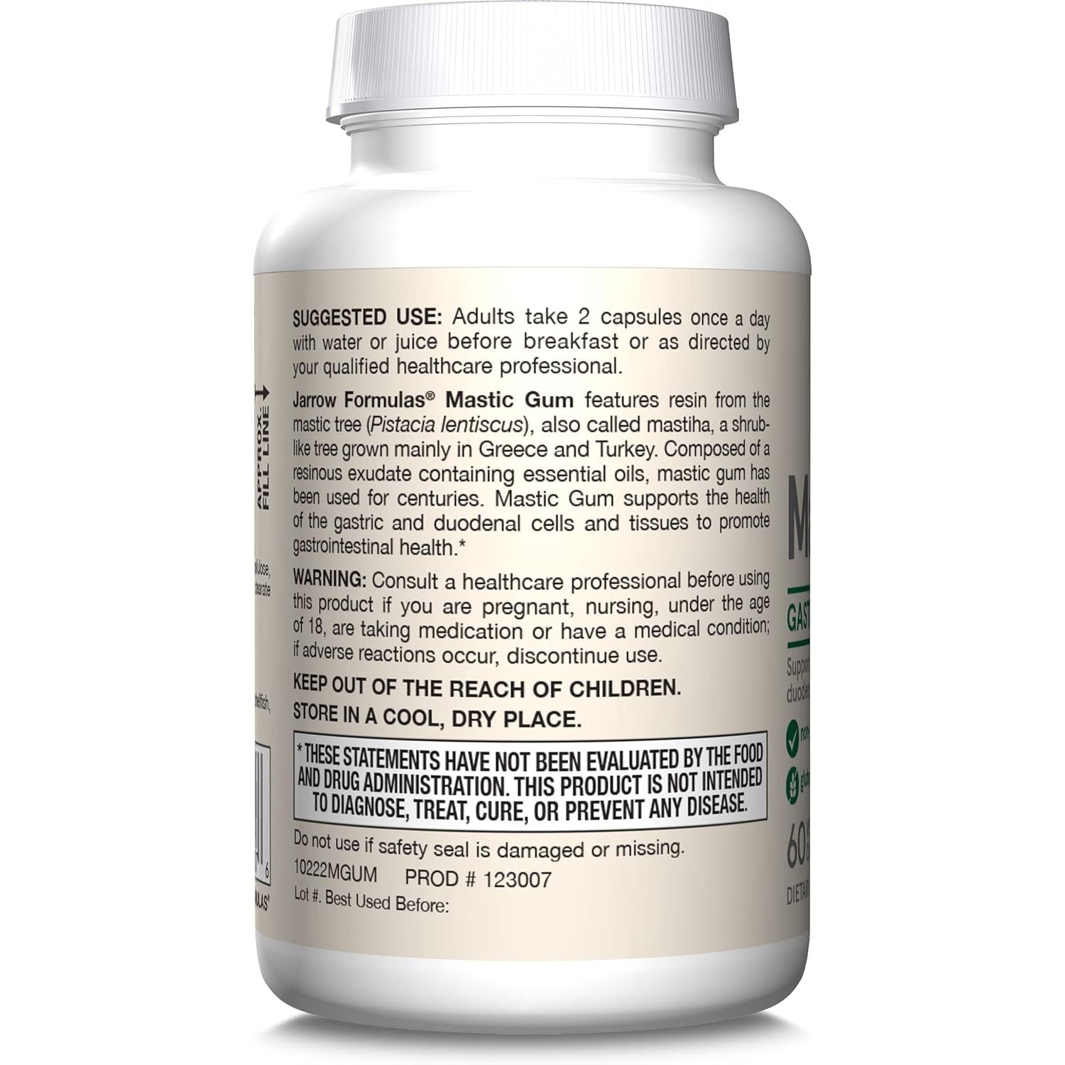 Buy now Jarrow Formulas Mastic Gum 1000 mg - 60 Veggie Caps - Natural Formula Supporting Stomach, Duodenal & Oral Health - 30 Servings at indiglob india