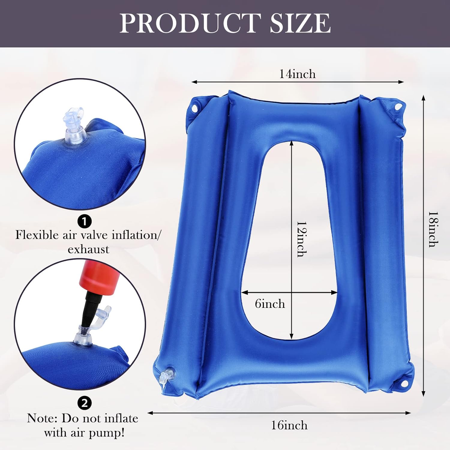 Buy now Namalu Bed Sore Cushions for Butt Inflatable Bed Sore Pads Nursing Pad to Prevent Treatment for Sores on Buttocks for Elderly Bedridden Disabled, Breathable and Comfort for Pain Relife(Blue) at indiglob india