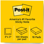 Post-it pop-up Notes, 3 x 3 in, Poptimistic Collection, 18 Pads