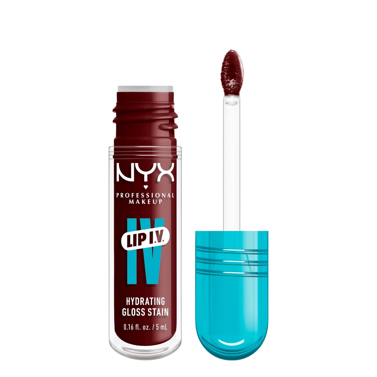 Buy now NYX PROFESSIONAL MAKEUP Lip IV Hydrating Glossy Lip Stain with 12HR Hydration - Drippin In Rose (Pink) at indiglob india
