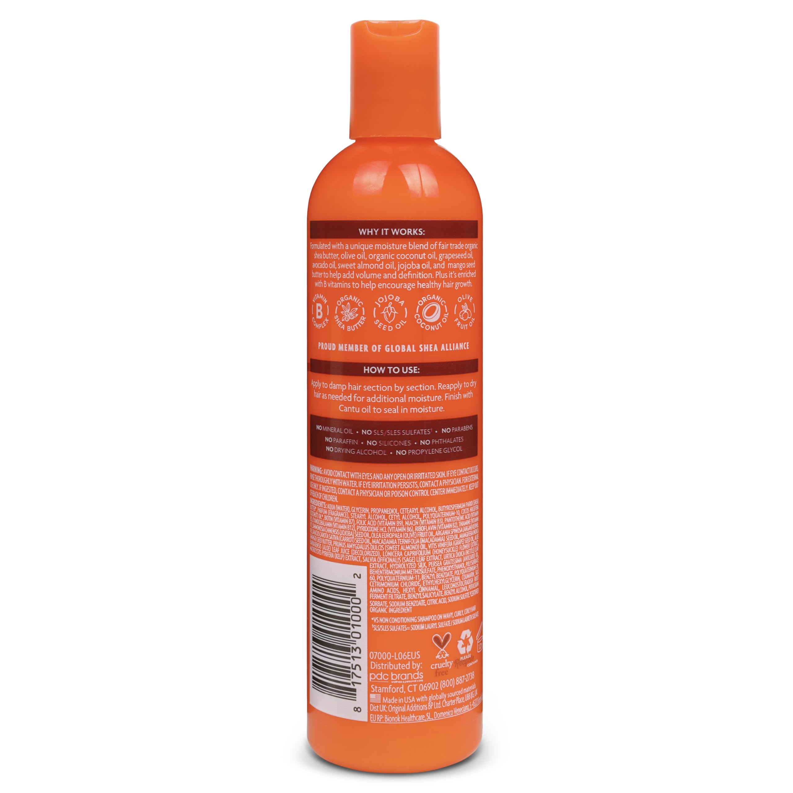 Cantu Moisturizing Curl Activator Cream for Natural Hair with Pure Shea Butter, 12 fl oz (Pack of 2)