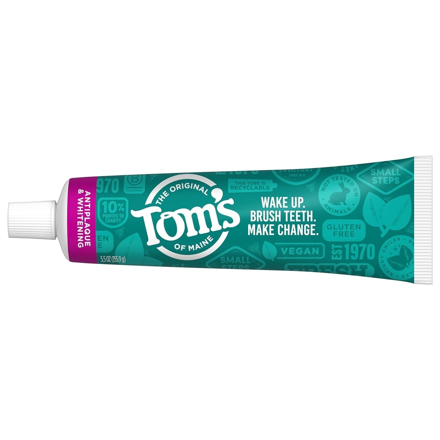 Buy now Tom's of Maine Fluoride-Free Antiplaque & Whitening Natural Toothpaste, Peppermint, 5.5 oz. (Pack of 2) at indiglob india