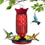 Hummingbird Feeders for Outdoors Hanging, 16 oz Plastic Hummingbird Feeders