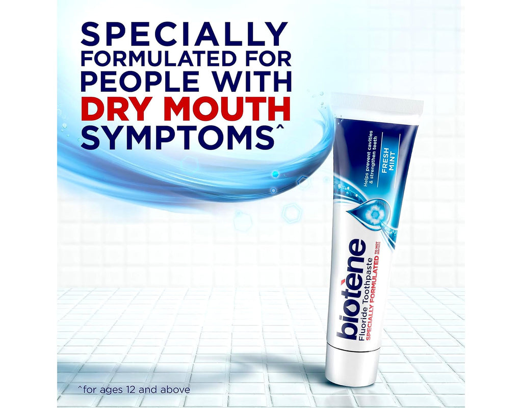 Biotene Dry Mouth Toothpaste, Fresh Mint Original, 4.5-Ounce Box (Pack of 4)