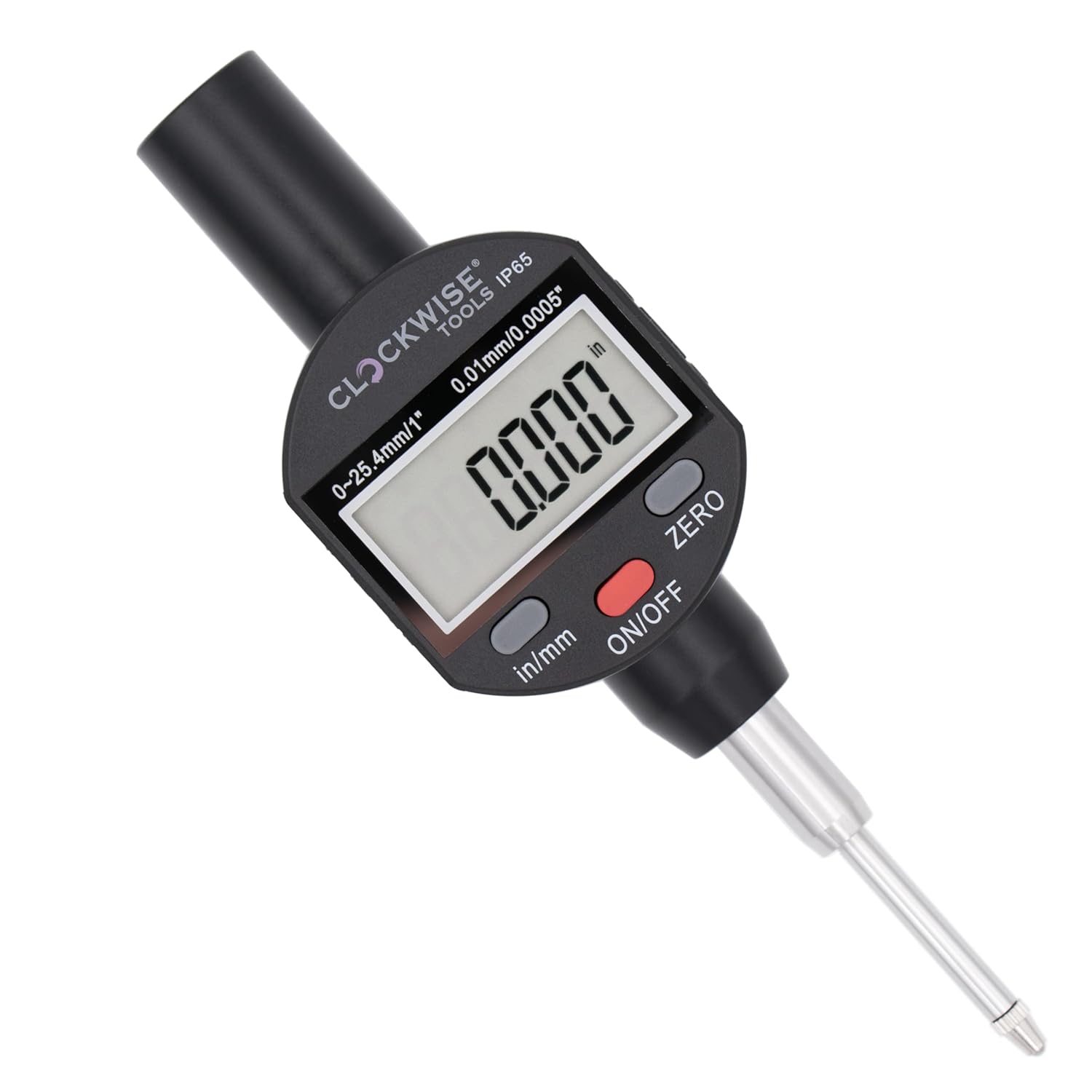 Buy now Clockwise Tools Digital Indicator with Magnetic Base Holder Stand, DIBR-0105 0-1 Inch/25.4mm, Inch/Metric Conversion, Auto Off DPIR-0105; 0-1" 25.4mm; IP65 Grade at indiglob india