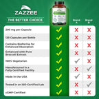 Zazzee High Absorption Indole-3-Carbinol (I3C), 200 mg per Capsule, Vegan
