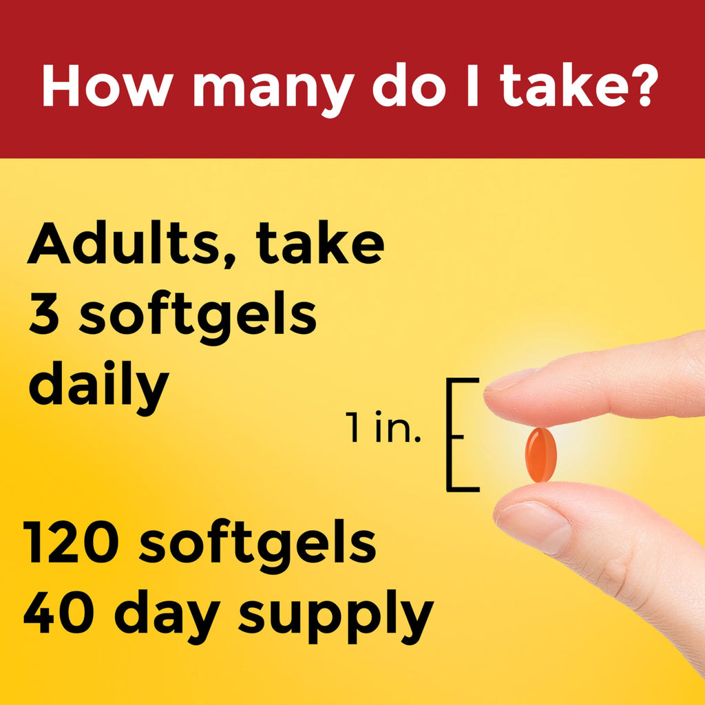 Nature Made CoQ10 300mg per 3 Softgels, Heart Health Support, 120 Softgels | Co Q 10 Supplement for Women and Men, Dietary Supplement that Provides Antioxidant Support, 40 Day Supply